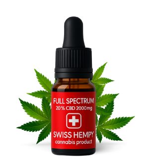 Bočica Full Spectrum 20% CBD ulja, prirodni konopljin proizvod iz Švicarske